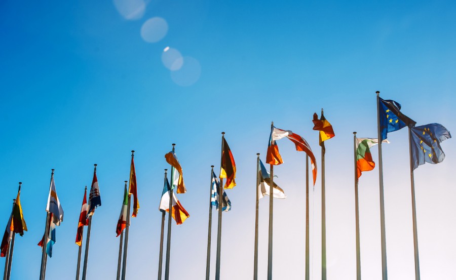 European Union Flags European Union Flags