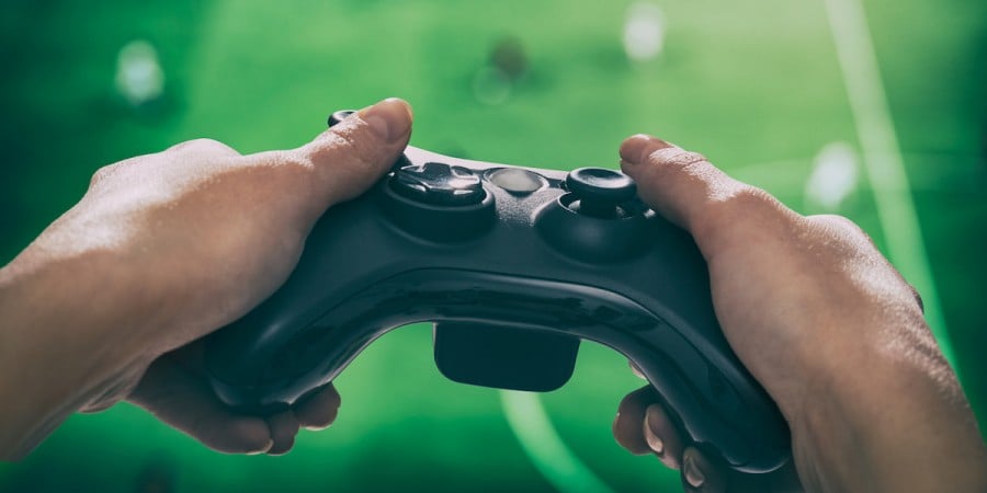 Gamer and football Gamer and football