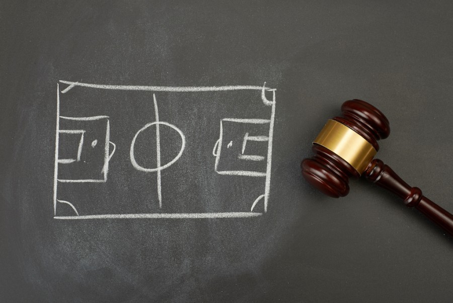 Gavel and Football Pitch Gavel and Football Pitch