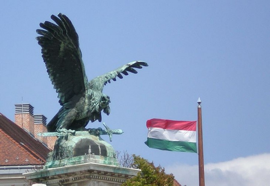 Turul_and_Hungarian_flag Turul_and_Hungarian_flag