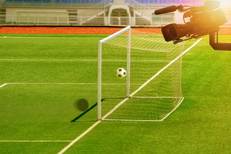Football Pitch and TV Camera Football Pitch and TV Camera