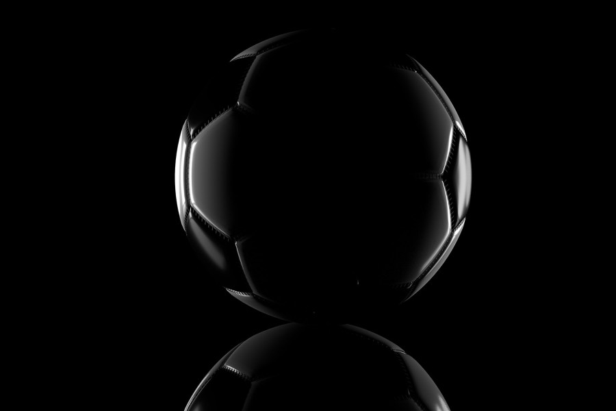 Football in shadows Football in shadows
