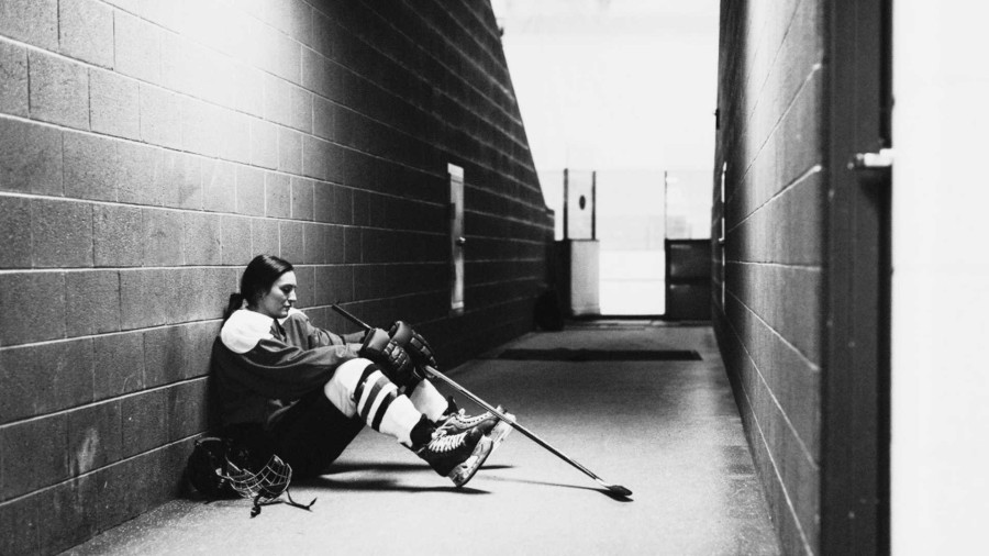 Female hockey player Female hockey player
