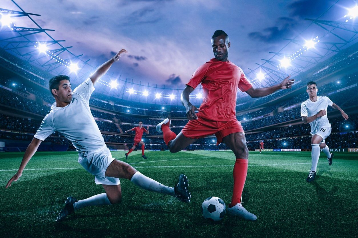 Footballer Tackling