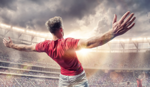 Footballer Celebrates