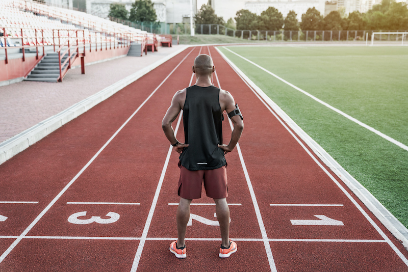 Athlete standing