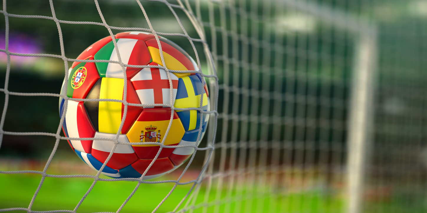 Football with flags