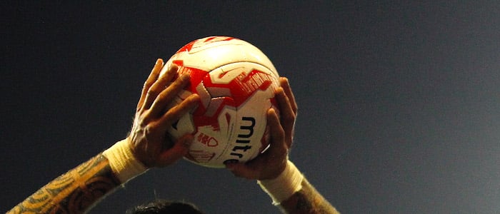 Football throw in