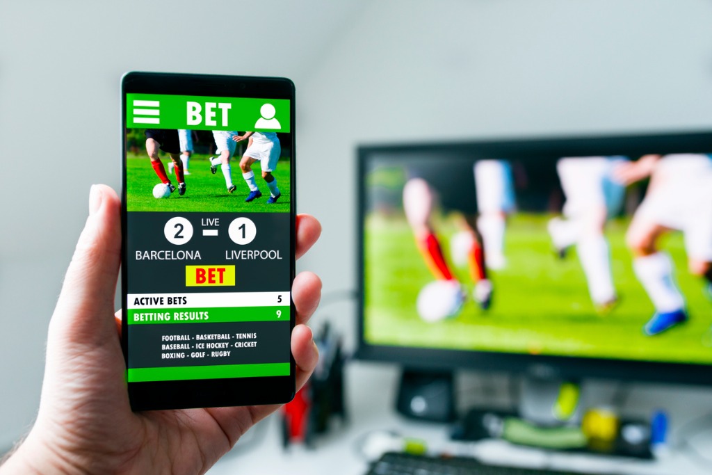 Mobile betting on football match
