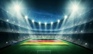 Germany Flag on football pitch