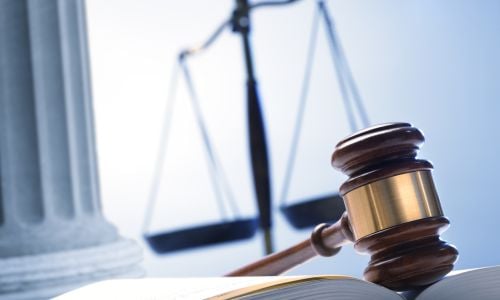 Gavel and justice scale