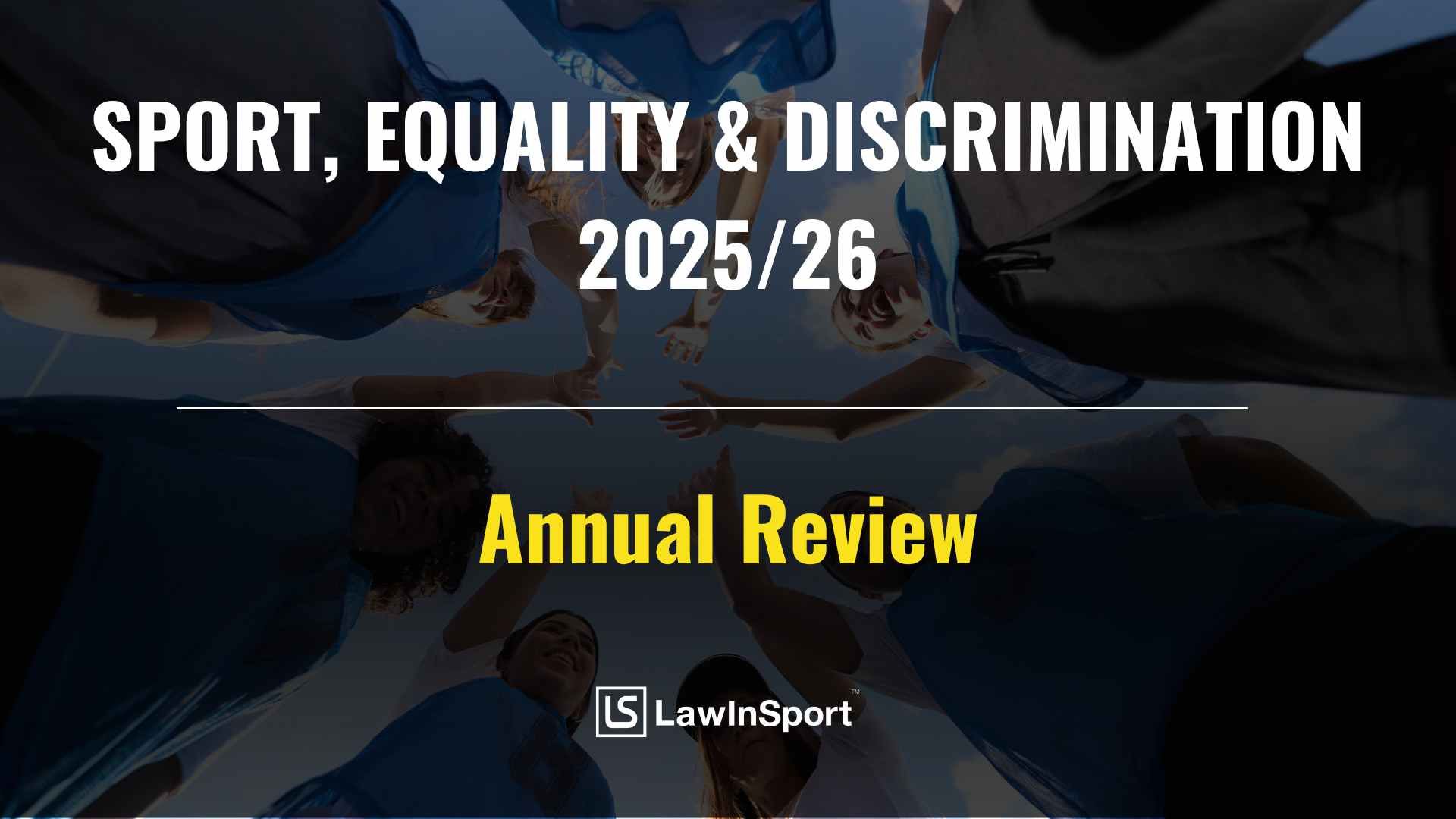 Community sports team in huddle