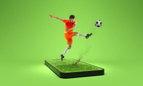Phone with Footballer