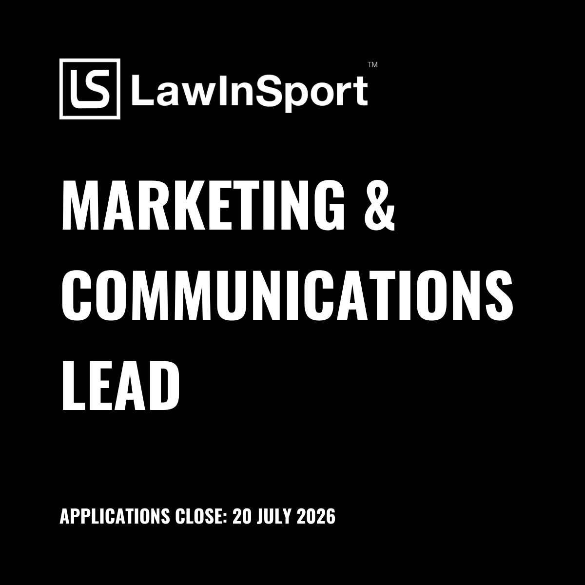 Marketing & Communications Lead Job Advert